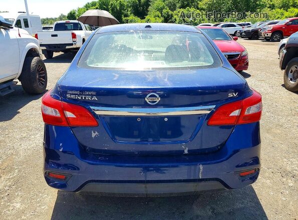 3N1AB7AP0HY318885 2017 NISSAN SENTRA Blue Rear view