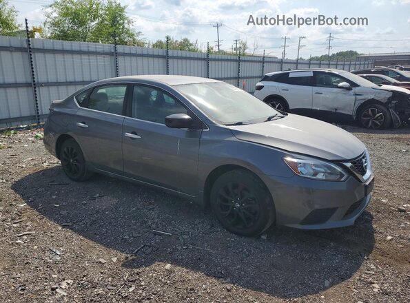 3N1AB7AP0JY231140 2018 NISSAN SENTRA Gray Przód prawy