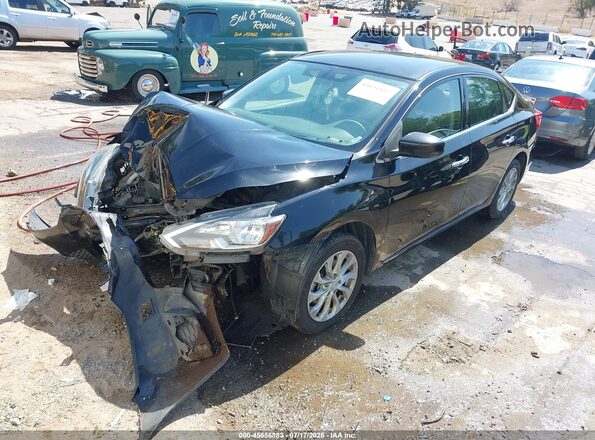 3N1AB7AP0KL613540 2019 NISSAN SENTRA Black Vista tres cuartos delantera izquierda