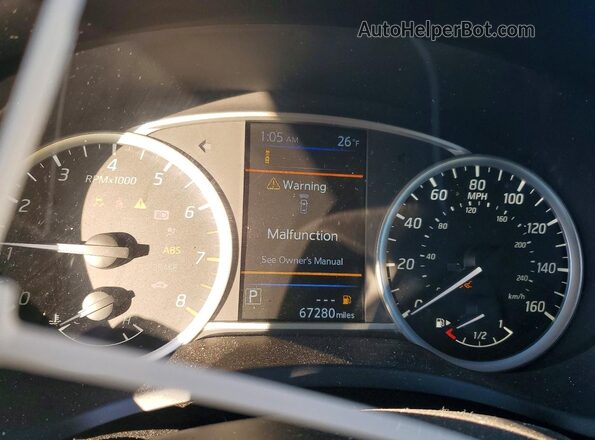 3N1AB7AP0KY210676 2019 NISSAN SENTRA Blue ხელსაწყოთა პანელის ხედი