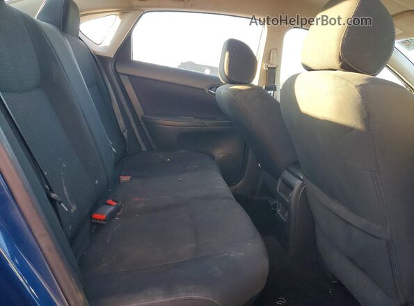 3N1AB7AP0KY210676 2019 NISSAN SENTRA Blue უკანა სავარძლების ხედი