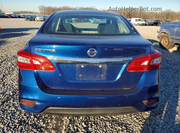 3N1AB7AP0KY210676 2019 NISSAN SENTRA Blue უკანა ხედი