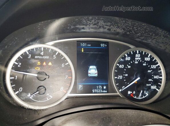 3N1AB7AP0KY217319 2019 NISSAN SENTRA Black ხელსაწყოთა პანელის ხედი