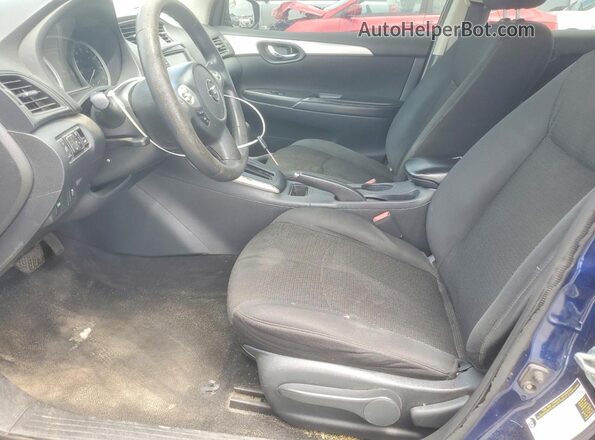 3N1AB7AP0KY241362 2019 NISSAN SENTRA Blue Widok wnętrza z przodu