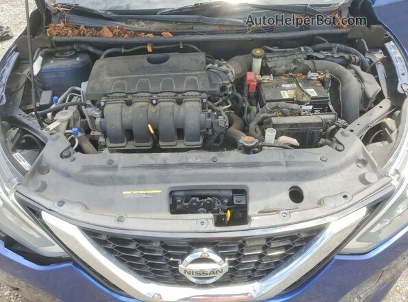 3N1AB7AP0KY241362 2019 NISSAN SENTRA Blue Widok wnętrza z tyłu