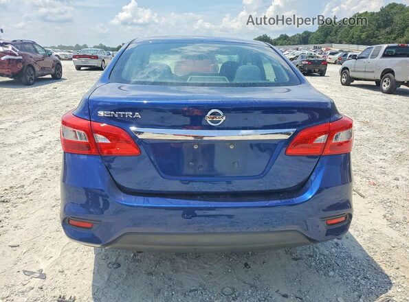 3N1AB7AP0KY255438 2019 NISSAN SENTRA Blue უკანა ხედი