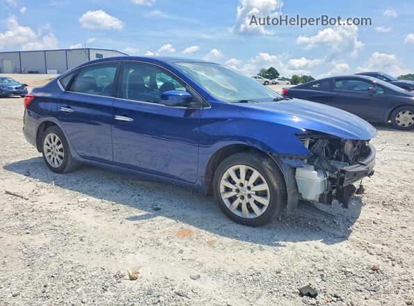 3N1AB7AP0KY255438 2019 NISSAN SENTRA Blue წინა მარჯვენა