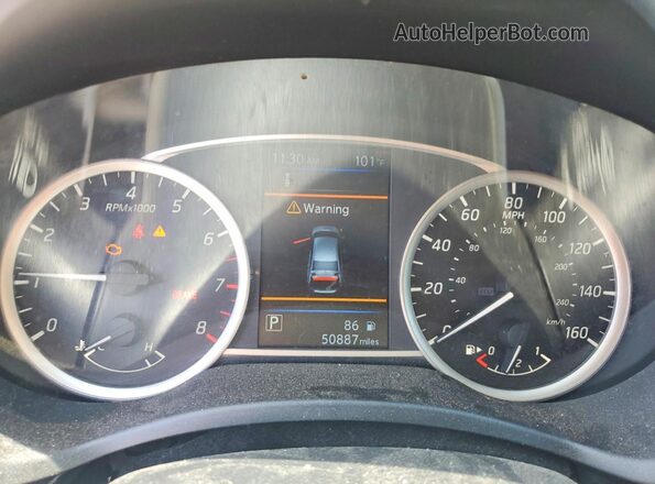 3N1AB7AP0KY255438 2019 NISSAN SENTRA Blue ხელსაწყოთა პანელის ხედი