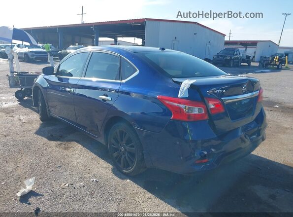 3N1AB7AP0KY259232 2019 NISSAN SENTRA Blue Trasero izquierdo