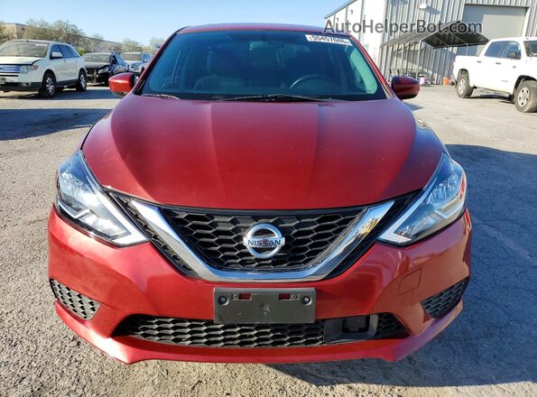 3N1AB7AP0KY285913 2019 NISSAN SENTRA Red Front view