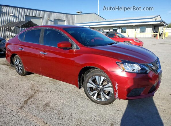 3N1AB7AP0KY285913 2019 NISSAN SENTRA Red Front right