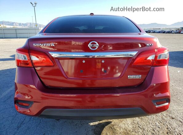 3N1AB7AP0KY285913 2019 NISSAN SENTRA Red Rear view