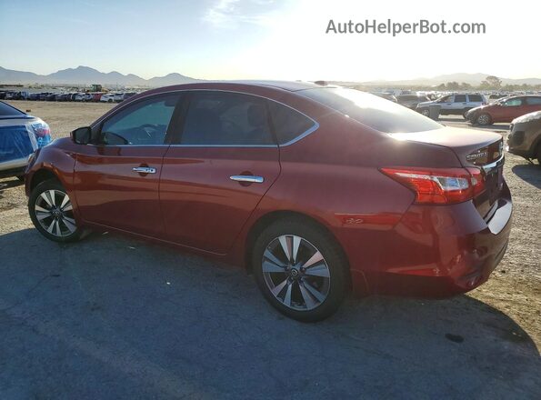 3N1AB7AP0KY285913 2019 NISSAN SENTRA Red Rear left