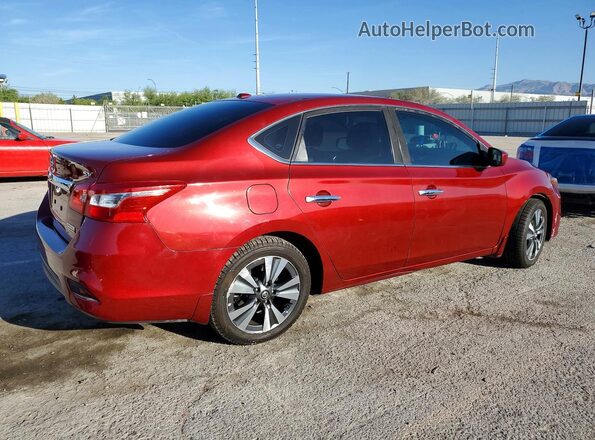 3N1AB7AP0KY285913 2019 NISSAN SENTRA Red Rear right