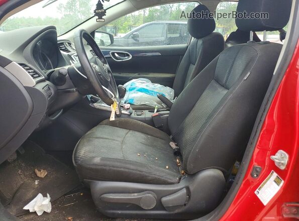 3N1AB7AP0KY288035 2019 NISSAN SENTRA Красный Вид салона спереди