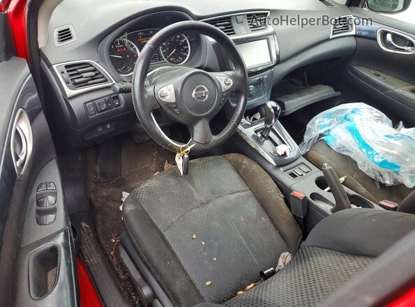 3N1AB7AP0KY288035 2019 NISSAN SENTRA Красный Вид панели приборов