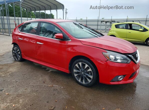 3N1AB7AP0KY288035 2019 NISSAN SENTRA Красный Передняя правая четверть