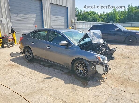 3N1AB7AP0KY291565 2019 NISSAN SENTRA Gray Front right