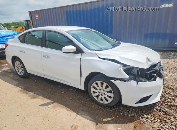 3N1AB7AP0KY301849 2019 NISSAN SENTRA White Delantero derecho
