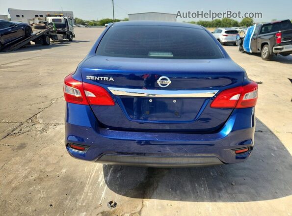 3N1AB7AP0KY305867 2019 NISSAN SENTRA Blue Vista trasera