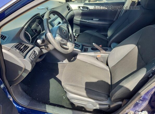 3N1AB7AP0KY305867 2019 NISSAN SENTRA Blue Vista interior delantera