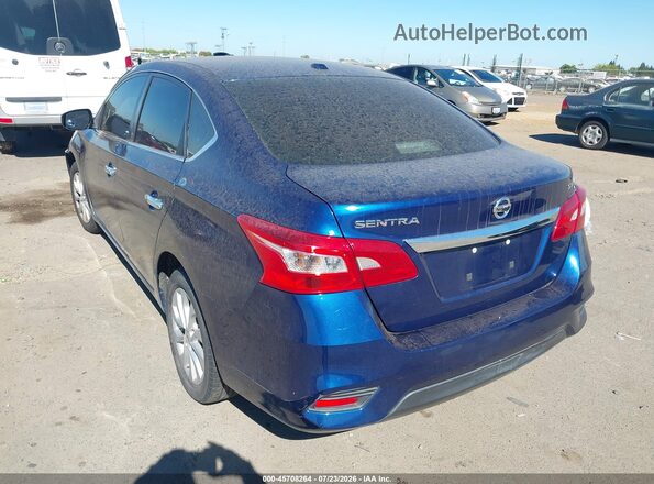 3N1AB7AP0KY308347 2019 NISSAN SENTRA Blue Trasero izquierdo