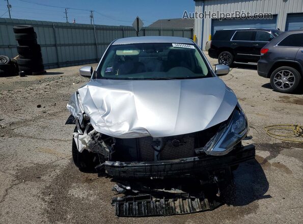 3N1AB7AP0KY310907 2019 NISSAN SENTRA Silver Widok z przodu