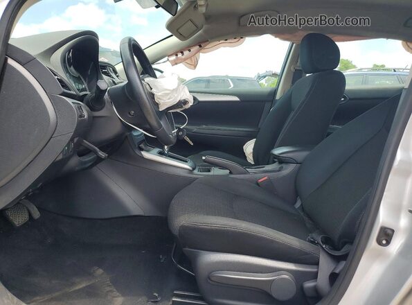 3N1AB7AP0KY310907 2019 NISSAN SENTRA Silver Widok wnętrza z przodu