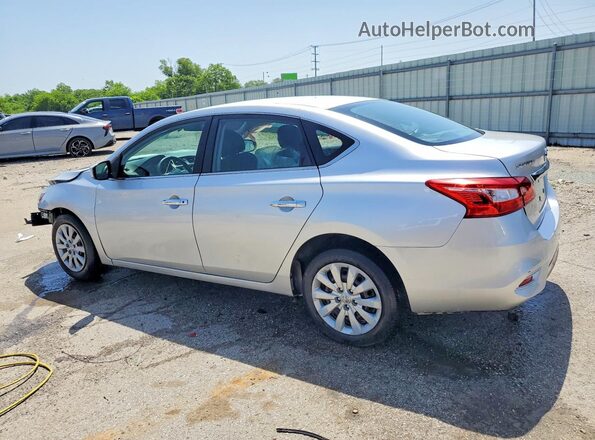3N1AB7AP0KY310907 2019 NISSAN SENTRA Silver Tył lewy