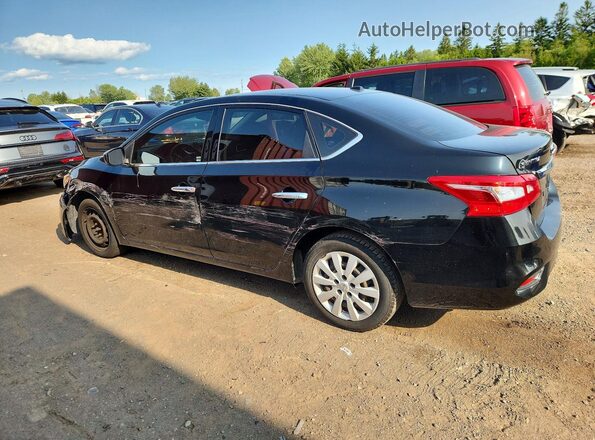 3N1AB7AP0KY313161 2019 NISSAN SENTRA Black Trasero izquierdo