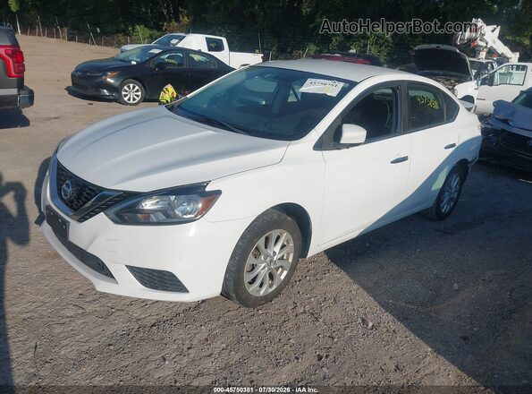 3N1AB7AP0KY313385 2019 NISSAN SENTRA White Vista tres cuartos delantera izquierda