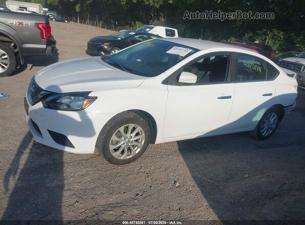 3N1AB7AP0KY313385 2019 NISSAN SENTRA White Vista interior de 360 grados