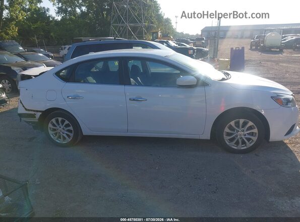 3N1AB7AP0KY313385 2019 NISSAN SENTRA White Vista interior trasera
