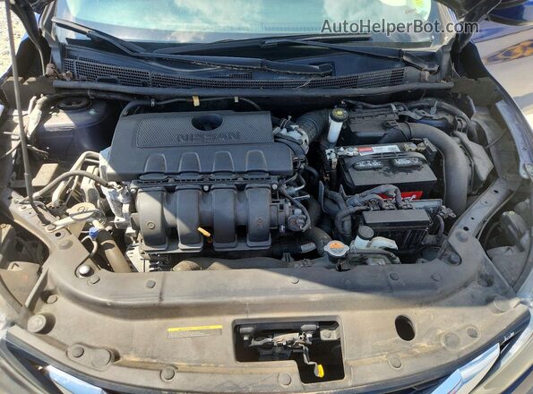 3N1AB7AP0KY314889 2019 NISSAN SENTRA Blue Widok wnętrza z tyłu