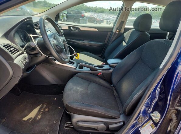 3N1AB7AP0KY314889 2019 NISSAN SENTRA Blue Widok wnętrza z przodu