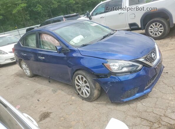 3N1AB7AP0KY326038 2019 NISSAN SENTRA Blue Front right