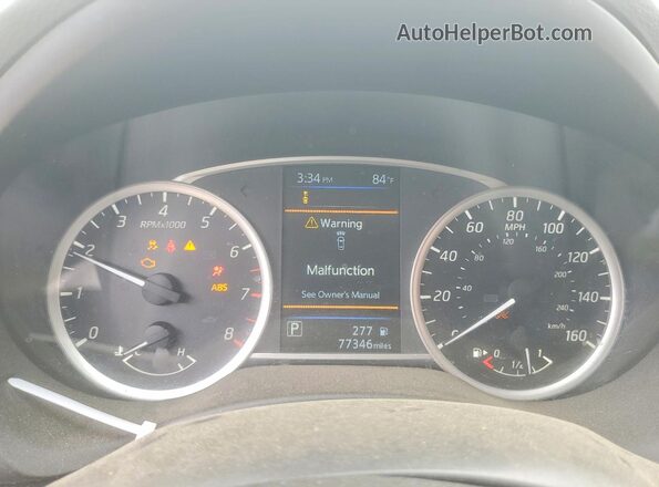 3N1AB7AP0KY326038 2019 NISSAN SENTRA Blue Instrument cluster view