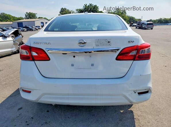 3N1AB7AP0KY340358 2019 NISSAN SENTRA White უკანა ხედი