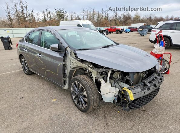 3N1AB7AP0KY347424 2019 NISSAN SENTRA Silver Front right