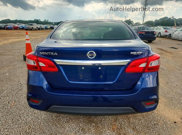 3N1AB7AP0KY347441 2019 NISSAN SENTRA Blue უკანა ხედი