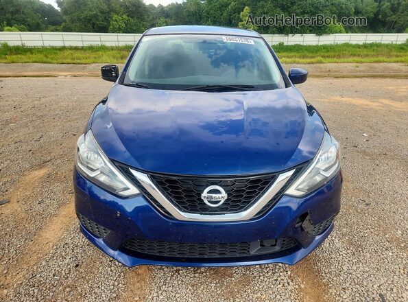 3N1AB7AP0KY347441 2019 NISSAN SENTRA Blue წინა ხედი