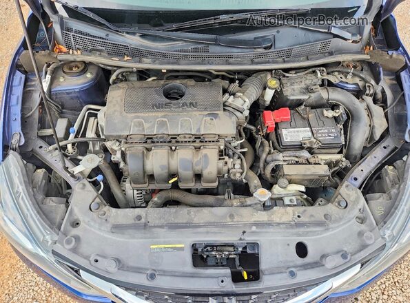 3N1AB7AP0KY347441 2019 NISSAN SENTRA Blue უკანა სალონის ხედი