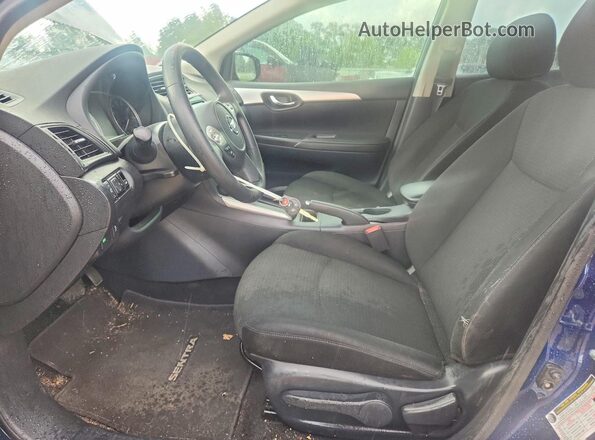 3N1AB7AP0KY347441 2019 NISSAN SENTRA Blue წინა სალონის ხედი