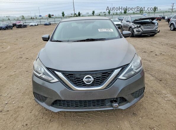 3N1AB7AP0KY387387 2019 NISSAN SENTRA Gray Դիմացի տեսք