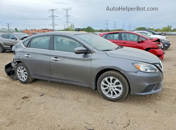 3N1AB7AP0KY387387 2019 NISSAN SENTRA Gray Առջևի աջ