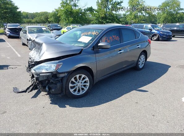 3N1AB7AP0KY392265 2019 NISSAN SENTRA Gray Vista tres cuartos delantera izquierda