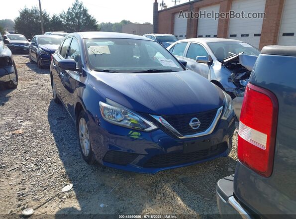 3N1AB7AP0KY399460 2019 NISSAN SENTRA Blue Widok zestawu wskaźników