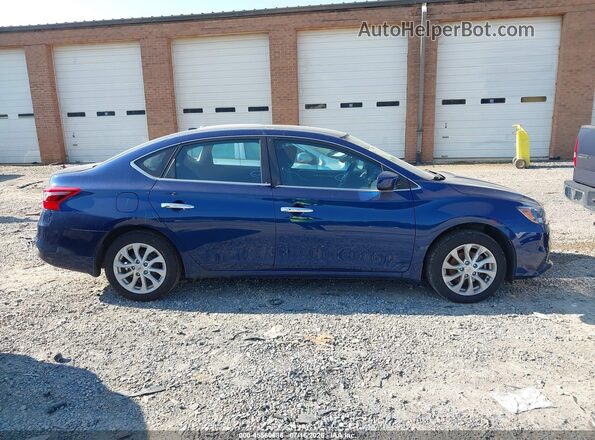3N1AB7AP0KY399460 2019 NISSAN SENTRA Blue Widok wnętrza z tyłu