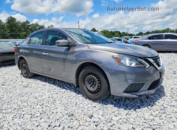 3N1AB7AP0KY409128 2019 NISSAN SENTRA Gray Przód prawy