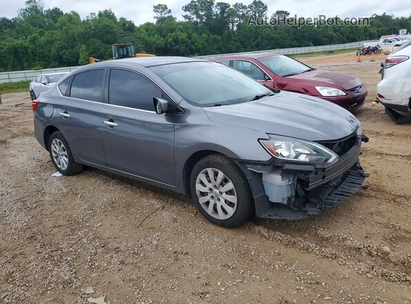 3N1AB7AP0KY426267 2019 NISSAN SENTRA Gray Przód prawy